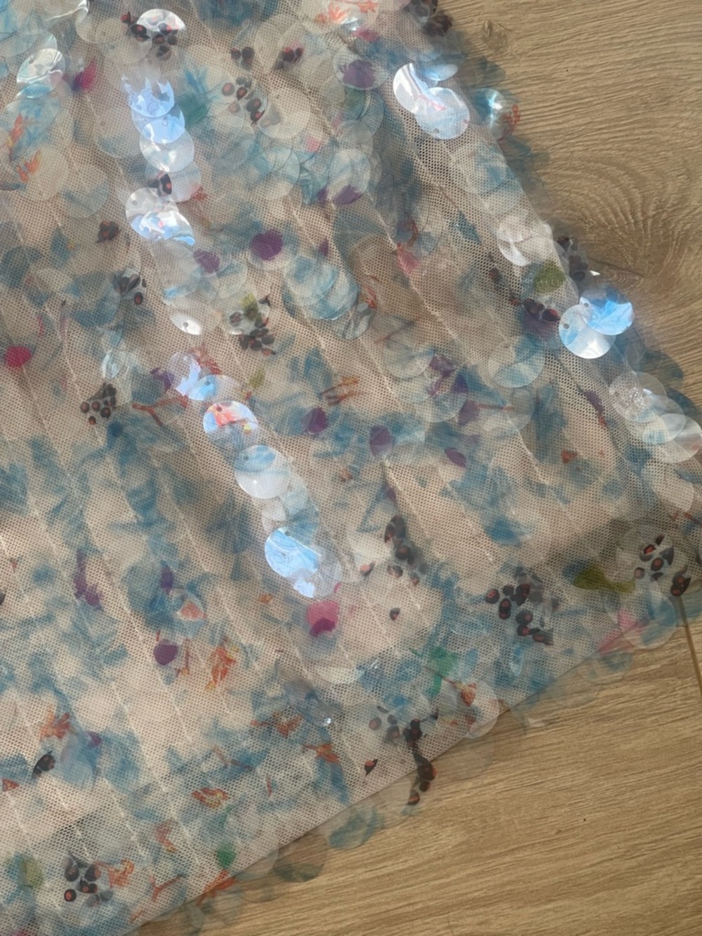 Zara Ecru size medium woman's sequin mini skirt - Picture 9 of 12